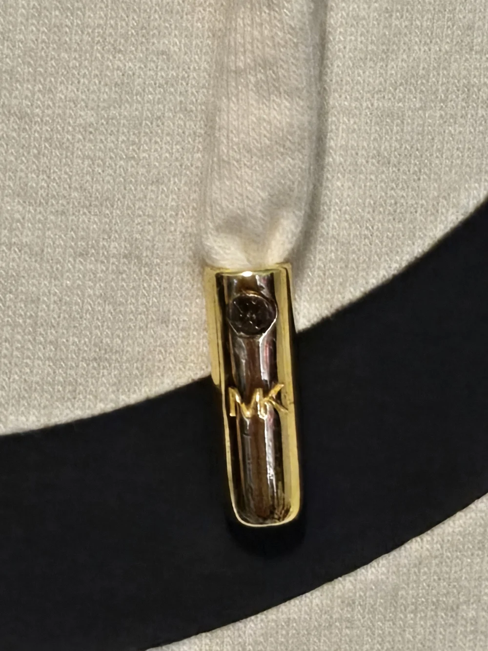 Michael Kors Cream Hoodie Dress with Black MK Logo